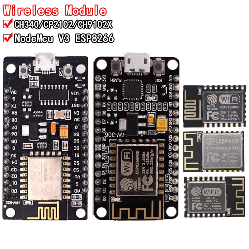 Funkmodul ch340/cp2102/ch9102x nodemcu v3 v2 lua wifi Internet der Dinge Entwicklungs board basiert esp8266 ESP-12E