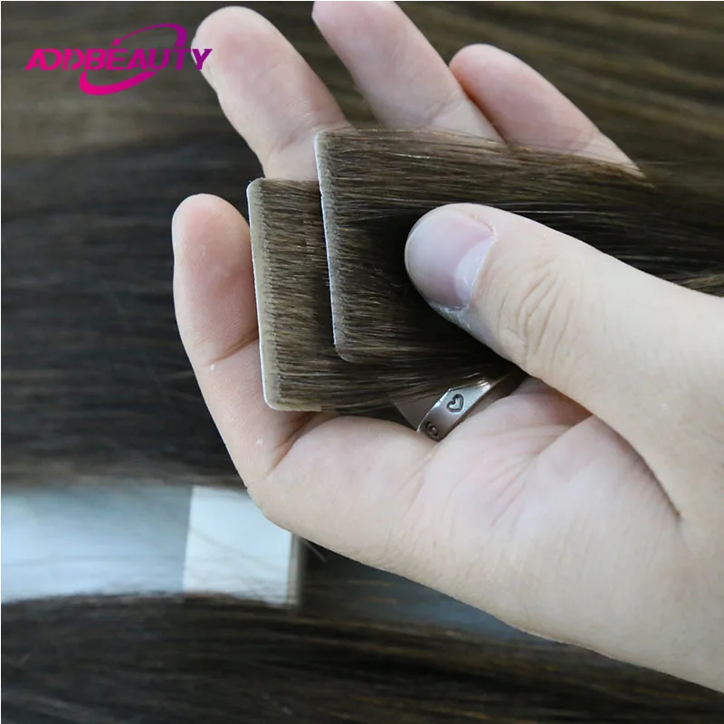 Virgin Injection Tape in Human Hair 40pcs 2.5g/pc Straight Seamless Skin Weft Human Hair Extensions Injected Tapes in Extensions