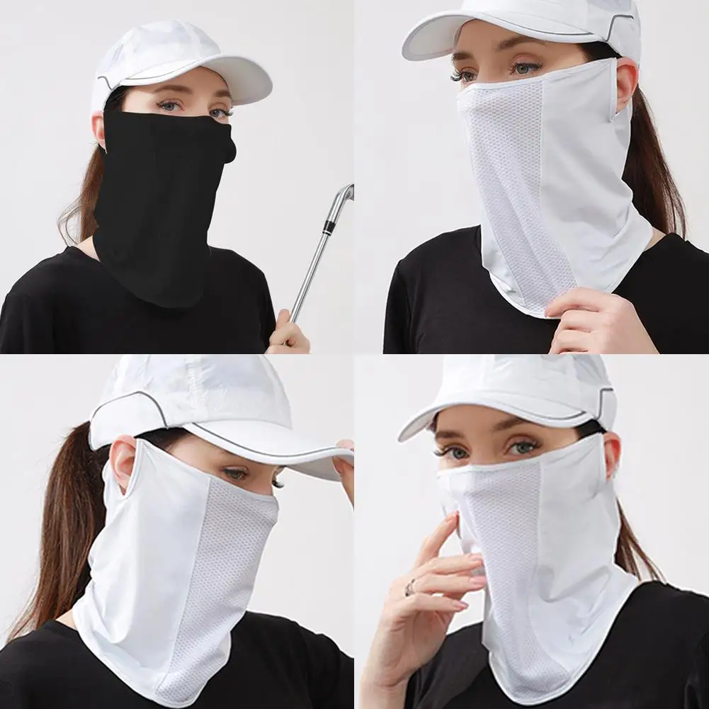 Sports Bandana Breathable Ice Silk Full Face Soft Adjustable Anti Ultraviolet Thin For Outdoor V9d0