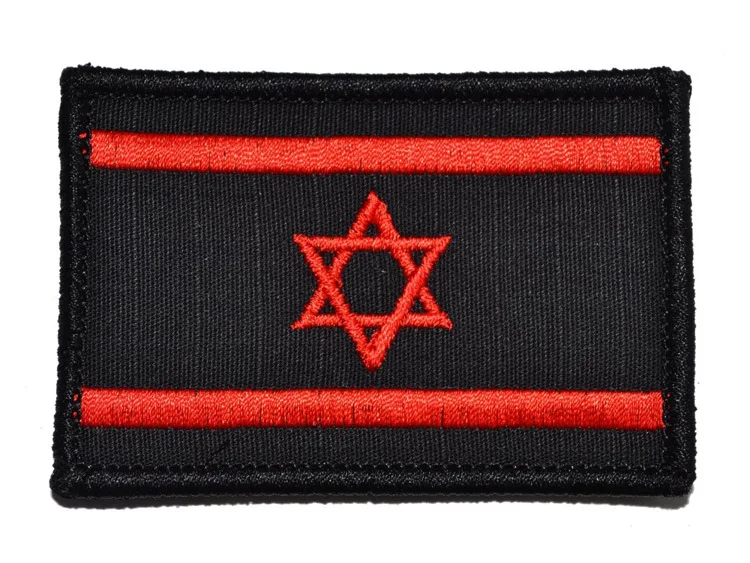 Description Picture 6 of item1PC Embroidery Israel Flag Brassard Tactical Patches Cloth Jewish Armband Army Hook And Loop Emblem Israeli Combat Badges