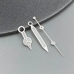 Green Luminous Watch Hands Needles - 28.5mm Date Dial - No Logo - Watch Accessories (Silvery)