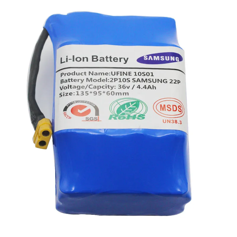 thumbnail image 2 of 10s2p Replacement Battery For Hoverboard / Unicycle – 36V 12000mAh, Lithium, CE/FCC/RoHS Certified 2 of 10