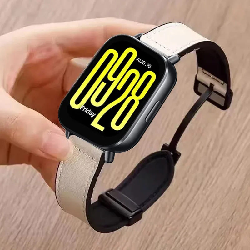 Versatile Leather-Silicone Strap with Magnetic Buckle - 20mm/22mm