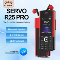 SERVO R25 PRO 2G GSM Mobile Phone Built in Bluetooth Earphones Speed Dial Call Recording Torch Blacklist  SIM Cellphone FM Radio