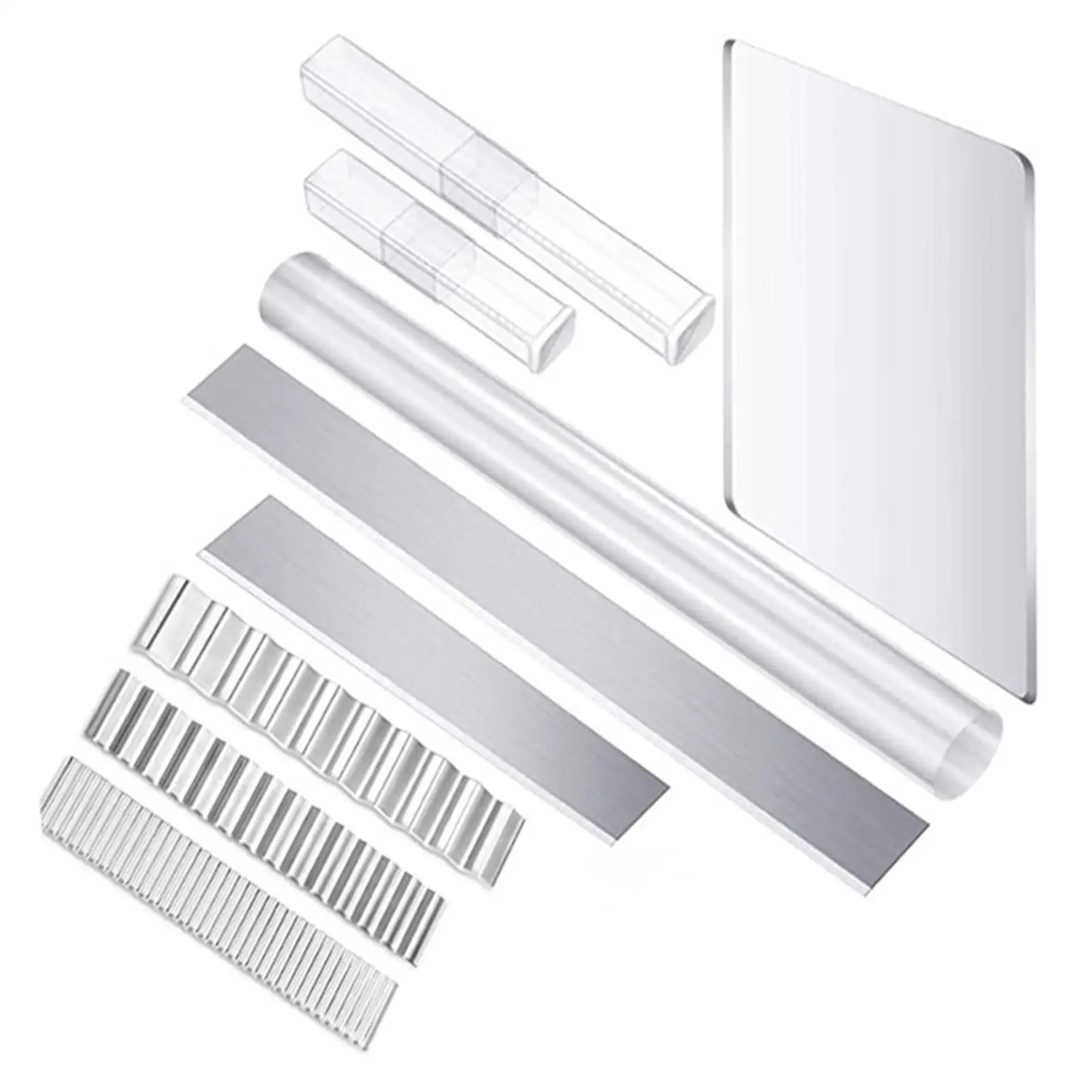 with Acrylic Roller Acrylic Sheet Clay Roller Set 9Pieces Sculpture Making Sculpting, Straight and Wave Craft Clay Tools