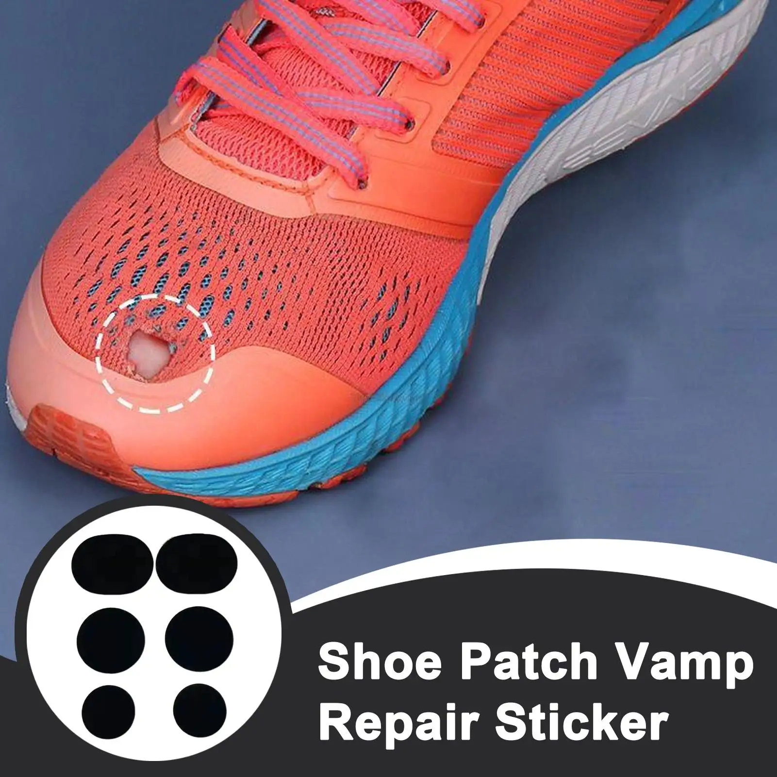 6Pcs Schuh Loch Reparatur Patch Schuh Reparatur Patch Set Selbst-klebe Runde Schuh Loch Patch Kit Für Sport hohe Ferse Schuhe – Detail 5