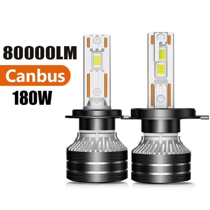 

2PCS Headlights Canbus H7 LED 60000LM 8000K H1 H4 H11 9012 HIR2 H8 H9 9005 9006 HB3 HB4 6000K K5C 4300K Lamp Headlight Bulb