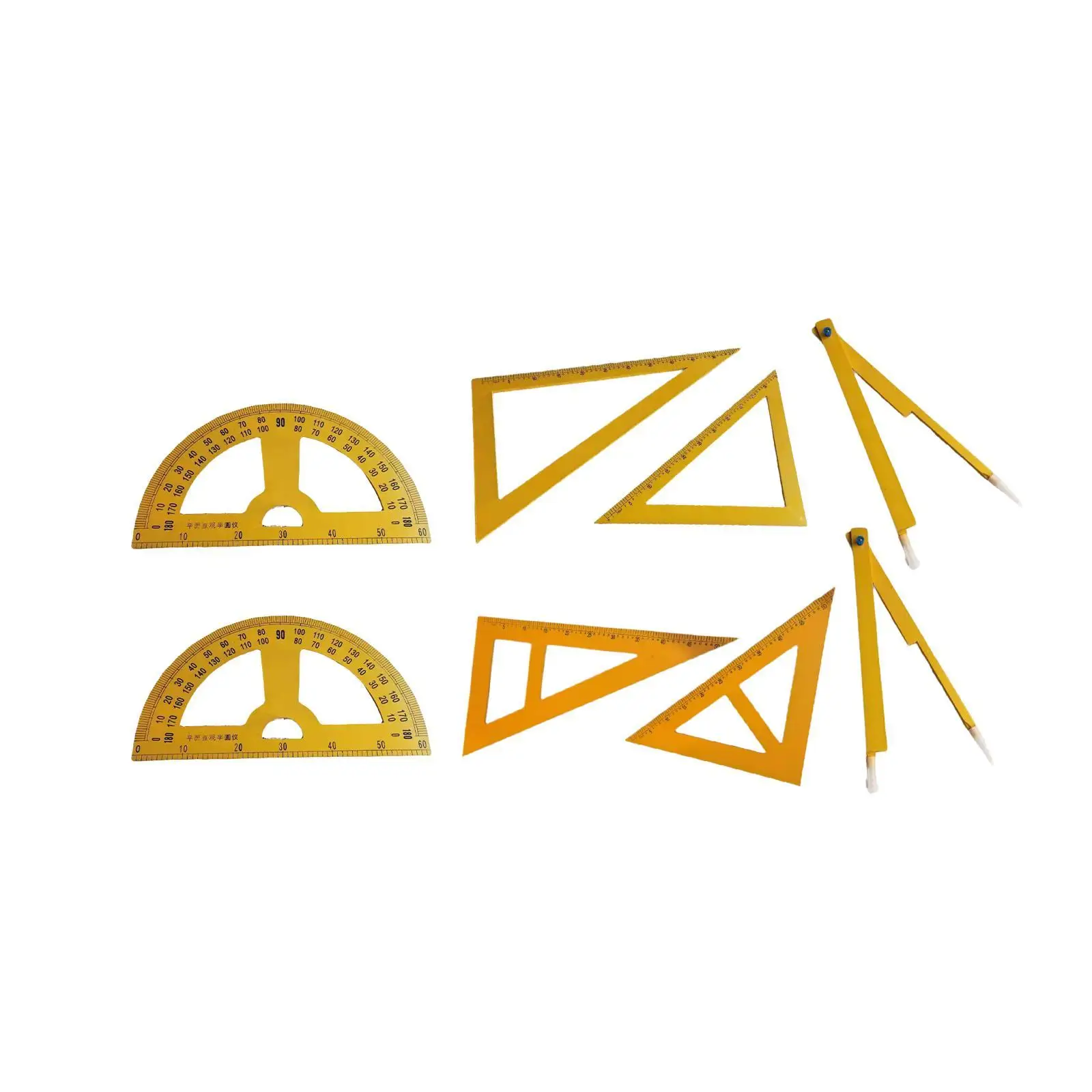 4 Pack Geometry Tools for Whiteboard, Math Equipment with Ruler And Compass for Engineering