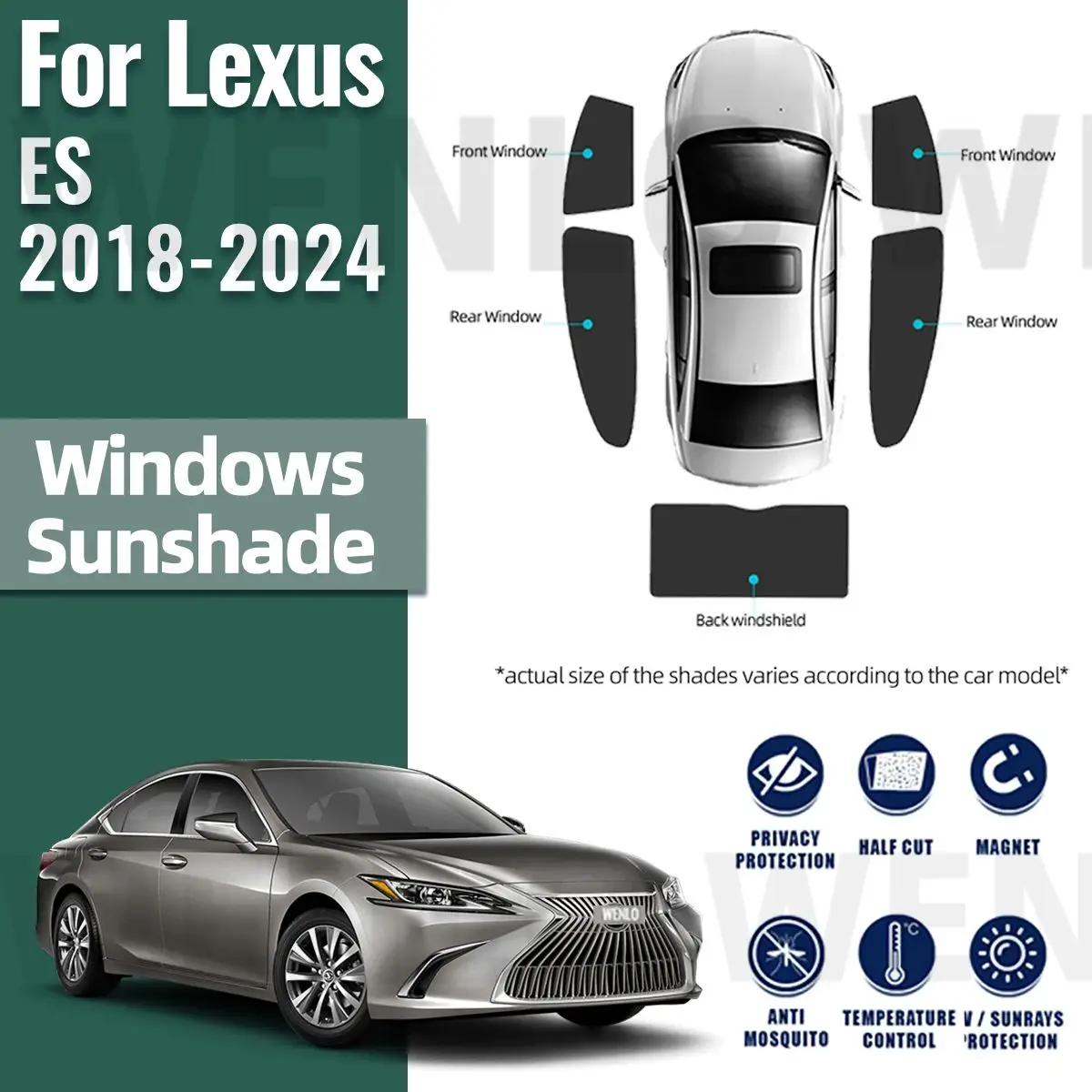 Nano Carbon Window Film Any Tint Shade PreCut All Sides & Rears for LEXUS Glass