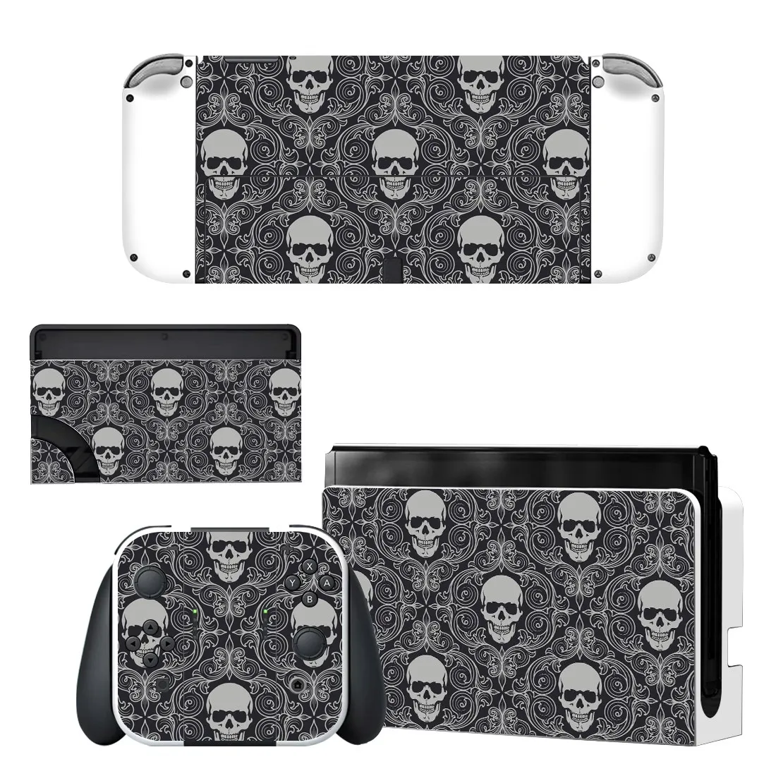 Full Body Protective Cover Skin Decal Compatible Nintendo Switch Oled Game Console Controller Decor 1set Starry Colorful Sticker 