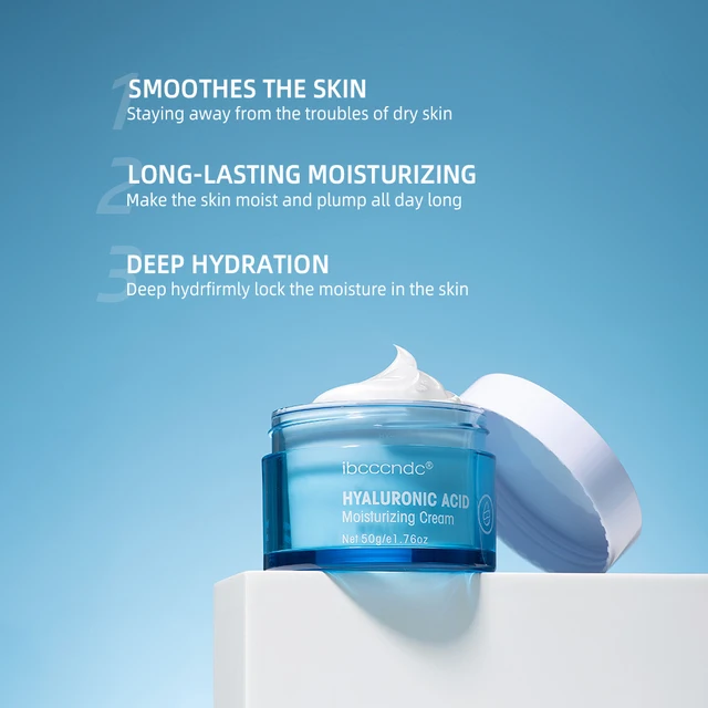 Crème de gel hydratante à l'acide hyaluronique pour le visage, pour hydrater et lisser la peau extra sèche, nourrissante, améliore la sécheresse, gratitude qualifiée ale 5