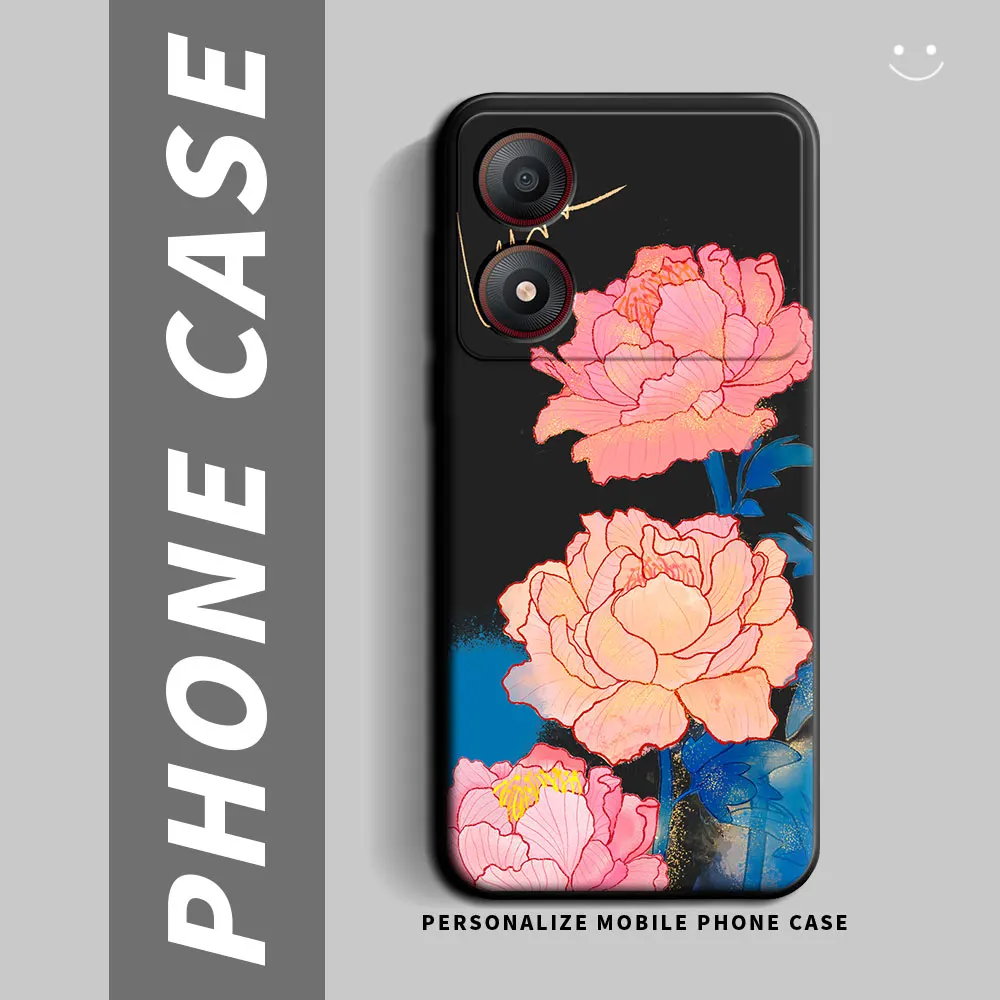 For ZTE Blade A34 A54 4G Case Soft Silicone TPU New Butterfly Floral Fashion Style Phone Case For ZTE A34 A54 A 54 4G Back Cover 4
