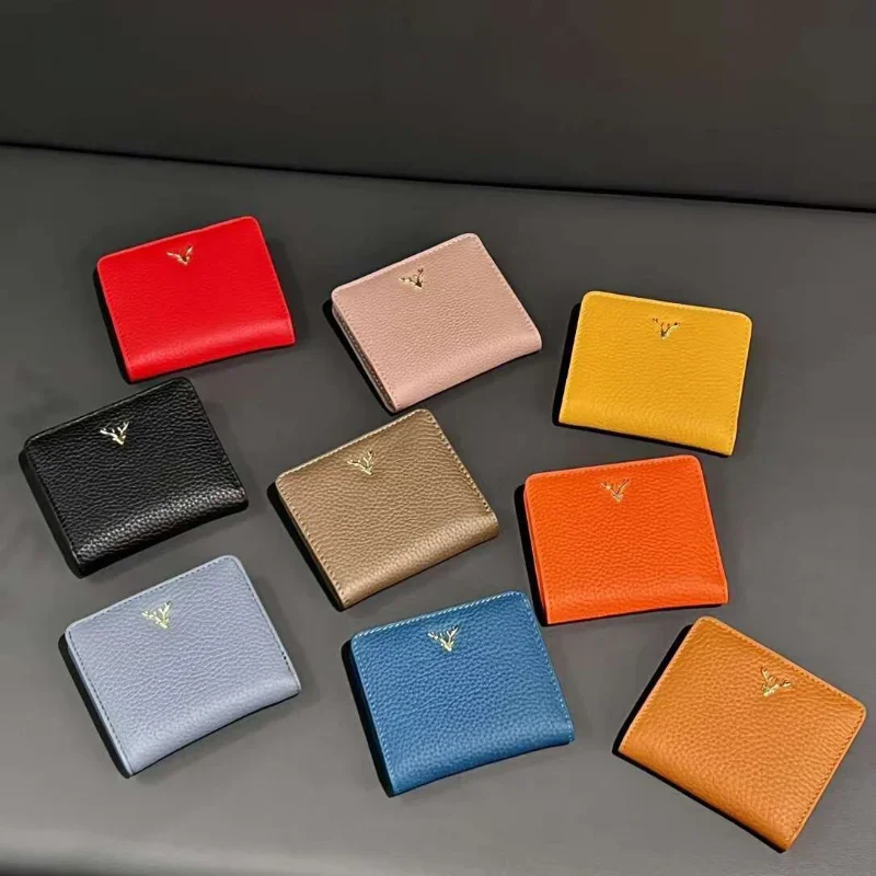 

Кожаный кошелек с рогами, короткий женский компактный кошелек в японском и корейском стиле, Модный кошелек из воловьей кожи с полускладным зажимом для денег