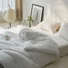 Solid Color Lightweight Quilted Cotton Comforters Twin Single Queen King Size, Comfortable Soft Breathable All Season Duvet 4