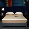 Natural Lyocell Fabric Fitted Sheet Mattress Protector Cover Luxury Soft Silky Elastic Band Bed Sheet 160x200 180X200 Fit Sheet 2