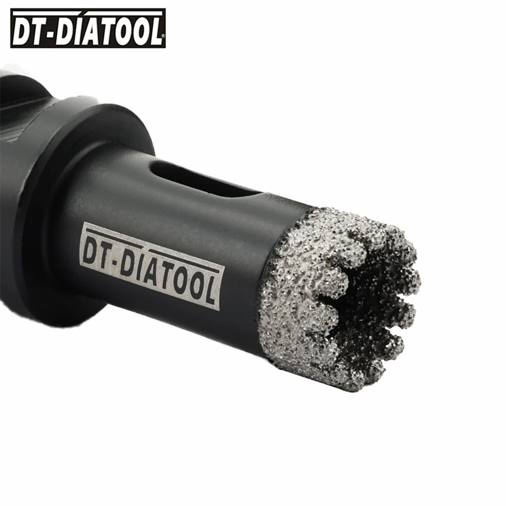 DIATOOL 1pc 20/25/30/32/35/50/68/100mm Diamond Drilling Core Bit Serrated Drill Hole Saw for Granite marble Ceramic Tile Crown