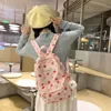 Strawberry Print Backpack Warterproof Nylon Women Anti-theft Shoulder Bag Large Capacity School Bag For Girls Travel Rucksack 1