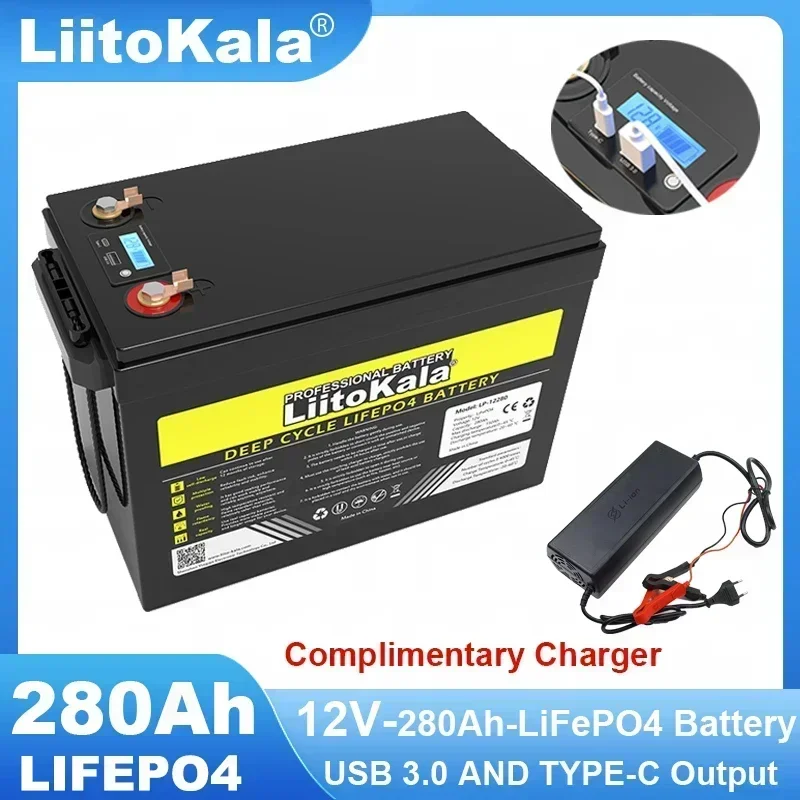

Аккумуляторная батарея LiitoKala, 12 В, 12,8 А · ч, в