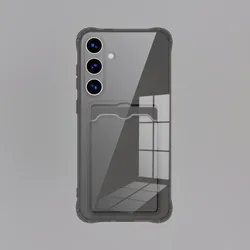 Clear Shockproof Portable Card Holder Phone Case - Galaxy S20 FE (GRAY)