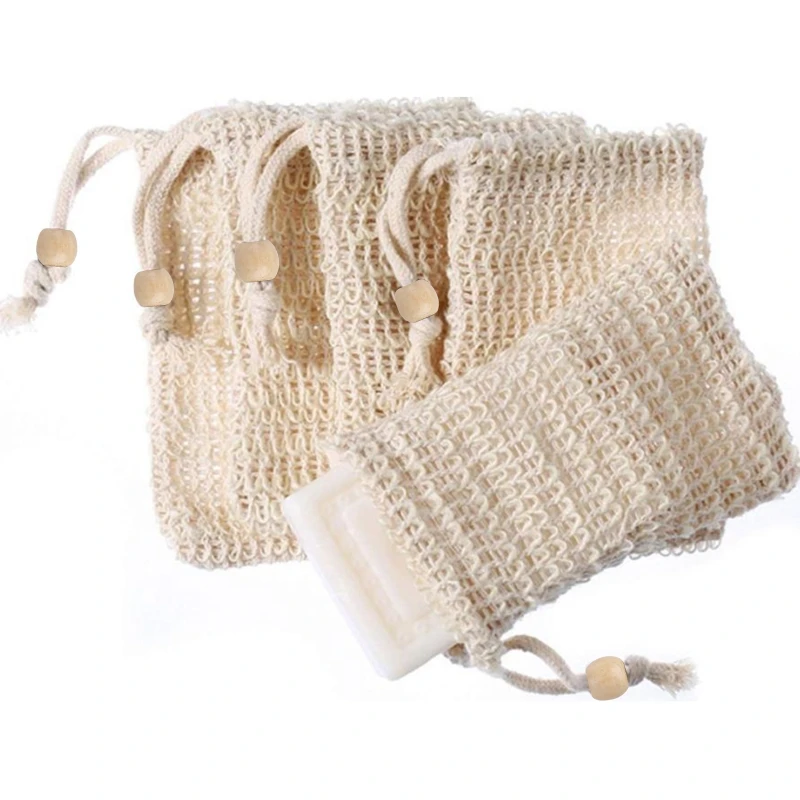 

10Pcs Soap Exfoliating Bag Soap Saver Natural Ramie Mesh Soap Saver Bags