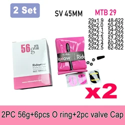 Ultra - Light TPU Inner Tube for MTB Bikes - 29/622, 1.9 - 2.5 Width, 45MM Presta Valve, 56g (2set 56G MTB29)