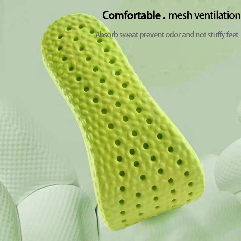 New Orthopedic Insoles Deodorization Memory Foam Sports Running Sockliner Shock Absorption Breathable Mesh Soft Cushion_voghion.com
