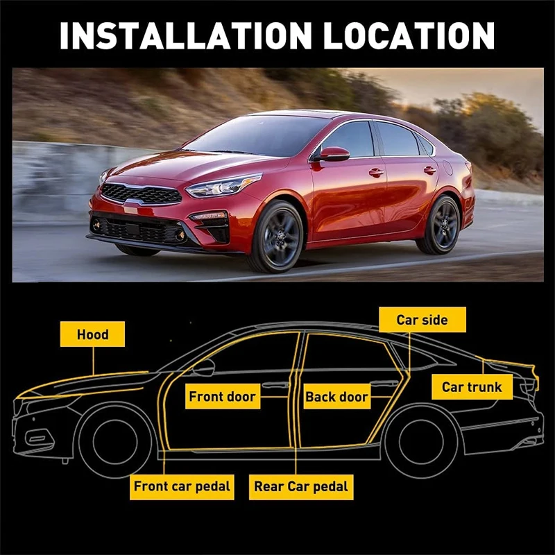 Car Door Rubber Seal Strips 8M Double Layer Seal Adhesive Window Engine Cover Door Trunk Noise Insulation