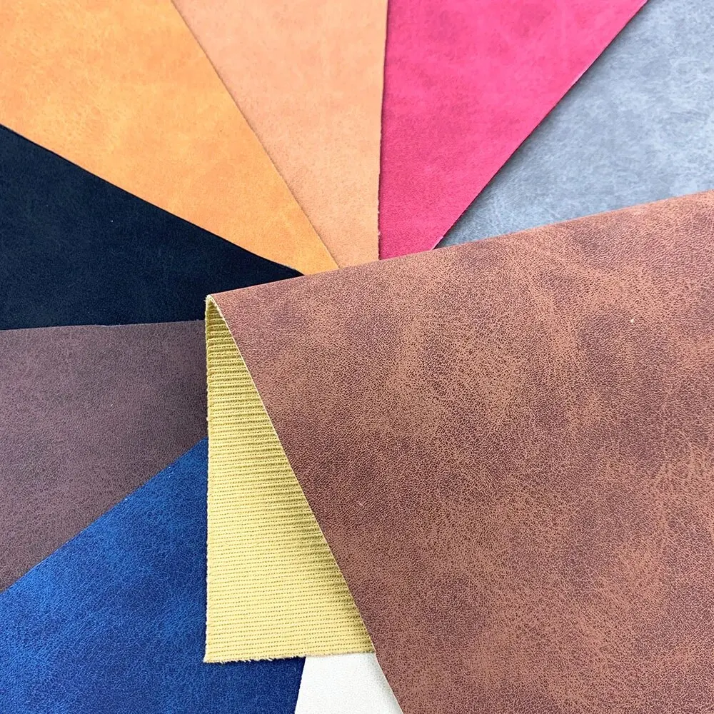 Waterproof Faux Suede Sheepskin PU Leather Fabric for DIY Crafts and Handmade Projects