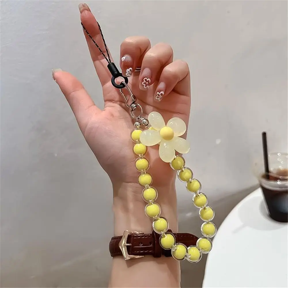 Accessoire de téléphone portable fait main, bijoux d'été, chaînes suspendues, cordon à perles, chaîne de téléphone portable, sangles de téléphone portable, cordon pour clés