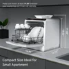 Dishwasher, 5 Washing Programs Portable Dishwasher With 5-Liter Built-in Water Tank For Glass Door 2