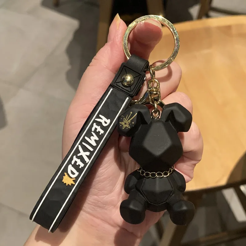 Luxury Keychain With Bear Lanyard for Bag Luggage Car Keys 