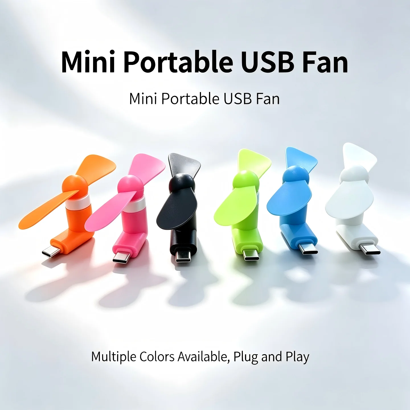 Colorful Mini Portable Phone Fan with Multiple Shades