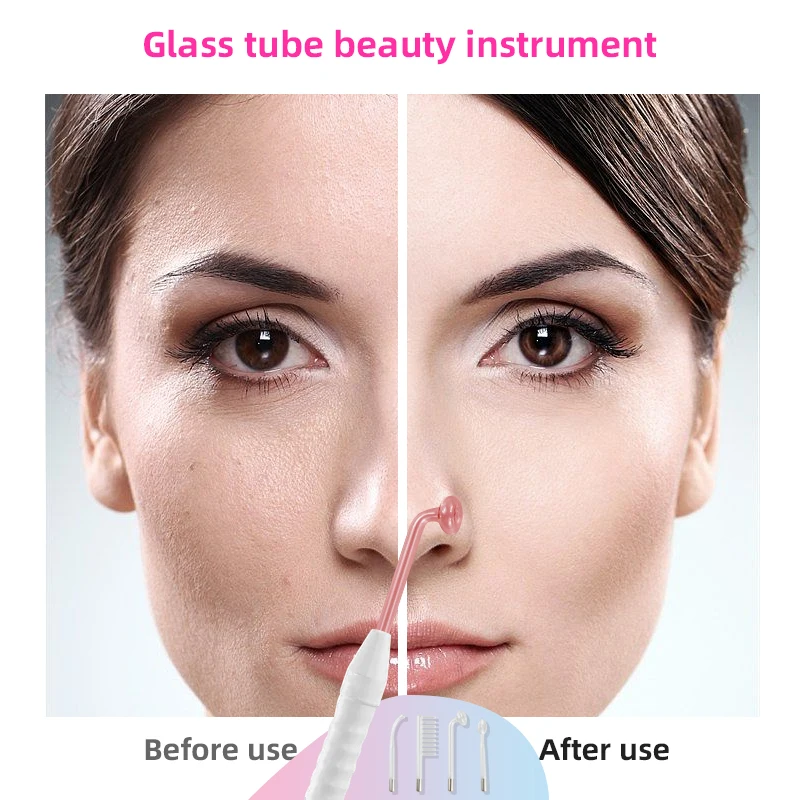 High Frequency Facial Machine Electrotherapy Wand Neon + Argon Wands Remove wrinkles Inflammation Acne Skin Care 2