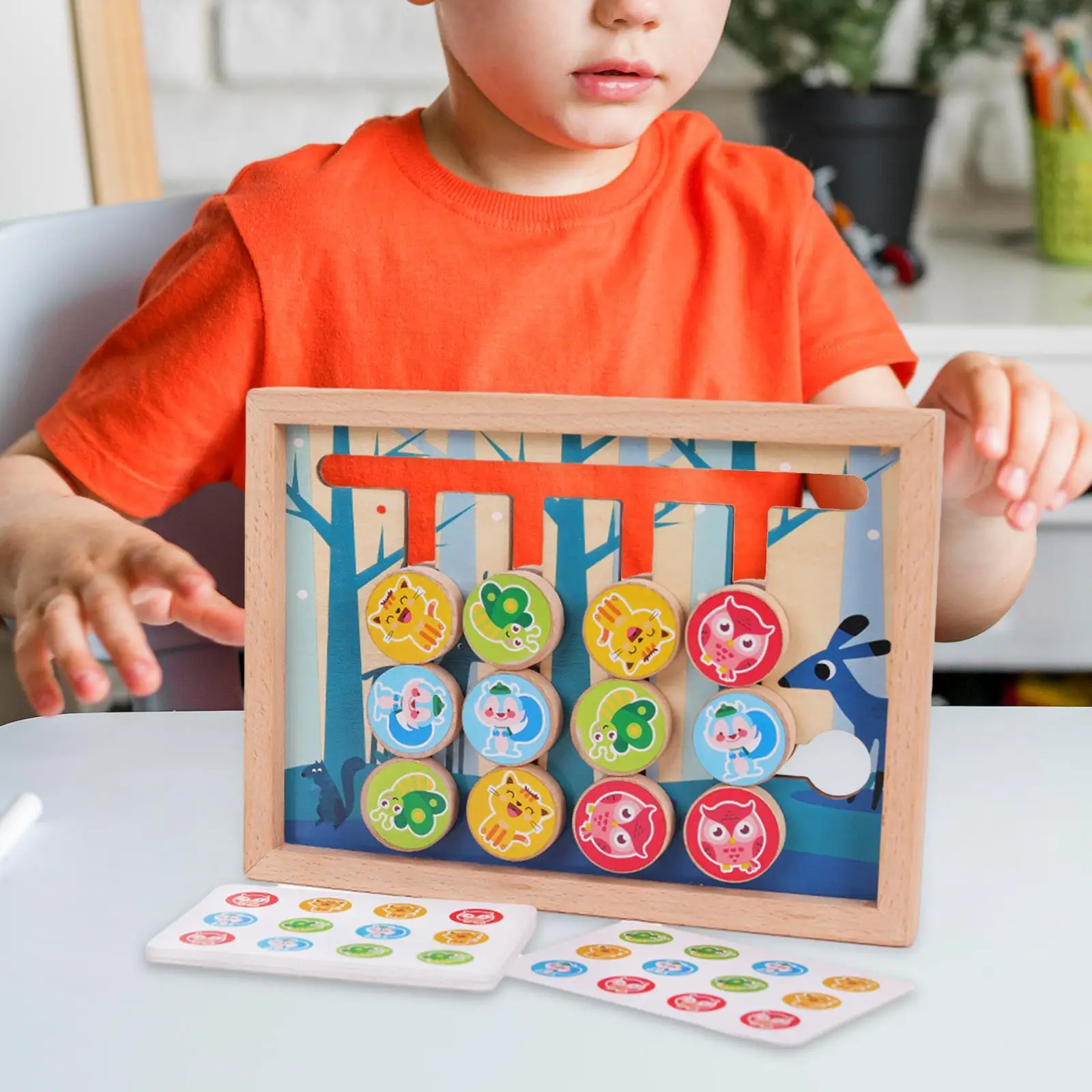 Slide Puzzle Board Boys Girls Kids Preschool Children Color Shape Matching Logical Game Montessori Learning Toys Birthday Gifts