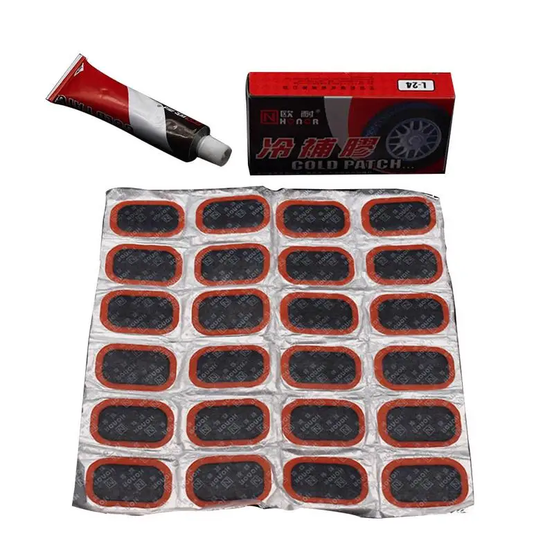 

Tire Patch Kit With Glue Small Large Square Tire And Tube Patch Tire Repair Tools Cycling Puncture Tire Repair Kit For Puncture