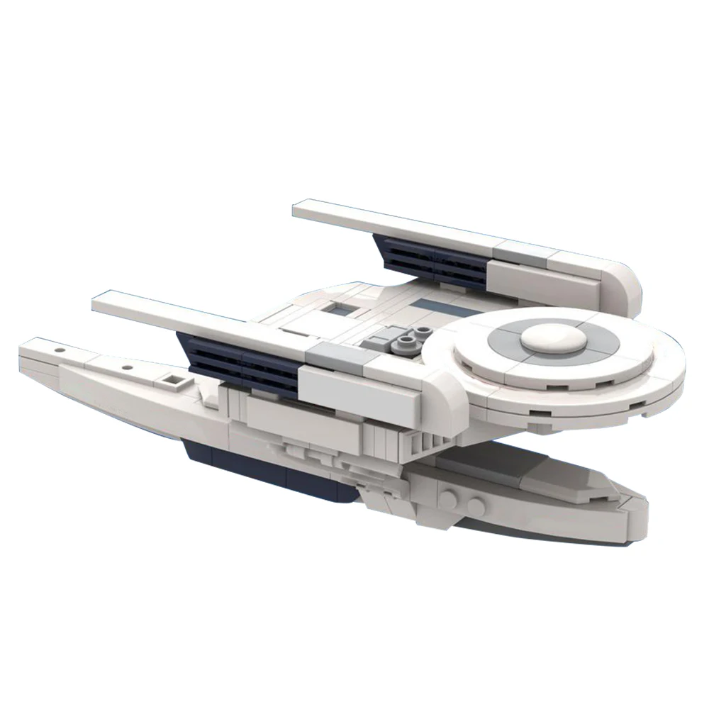 

Строительный блок Moc USS Oberth Class Starship, модель Grissom Pegasus, научный корабль, разведчик, транспорты, игрушка «сделай сам», подарок для детей и взрослых