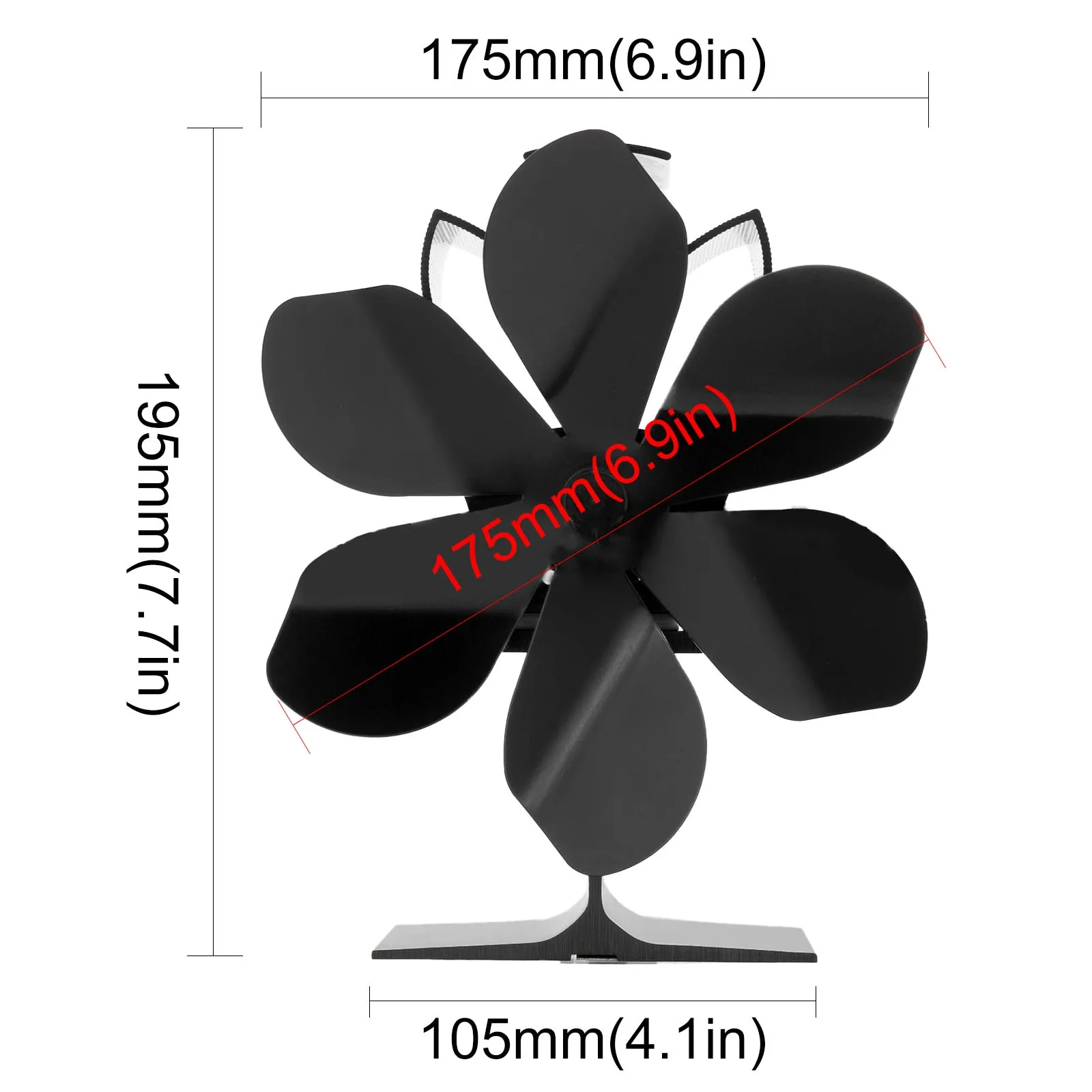 

Stove Fan Fireplace Fan With Magnetic 6 Blades Fireplace Fan Fireplace Stove Fan For Wood Burners Heat Powered