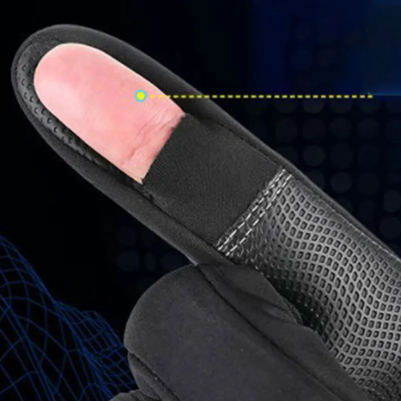 Winter Fishing Gloves Leak Two Fingers Sports Touch Screen Warm Padded Gloves Waterproof Cycling For Men And Women