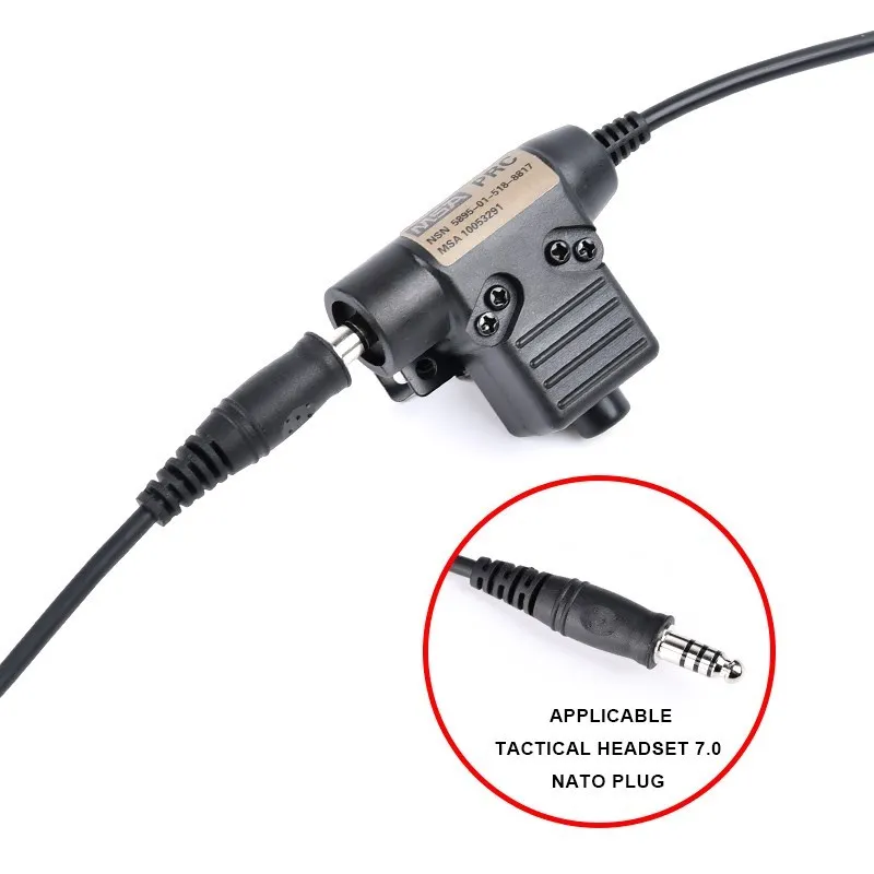 WADSN Military Tactical U94 PTT Headset Adapter For COMTAC Earmor Baofeng Kenwood Walkie Talkie Radio Motorola Midland ICOM YAES tactical headset walkie talkie headset adapter
