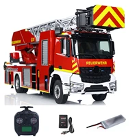 Upgraded 1/14 RC Fire Truck 4X2 Metal Chassis Ladder Truck RTR 3363 ST8 Radio Control Vehicle 2Speed Car Light Sound Set RC Toys 1