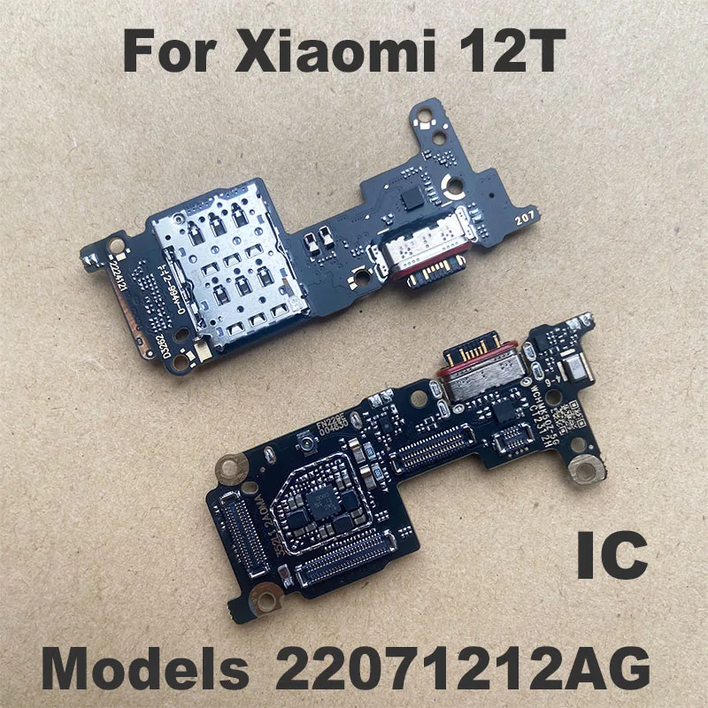 

For Xiaomi 12T / 12T Pro 5G USB Charging Port Dock Connector Board Charger Flex Cable Replacement Parts MI With IC High Quality