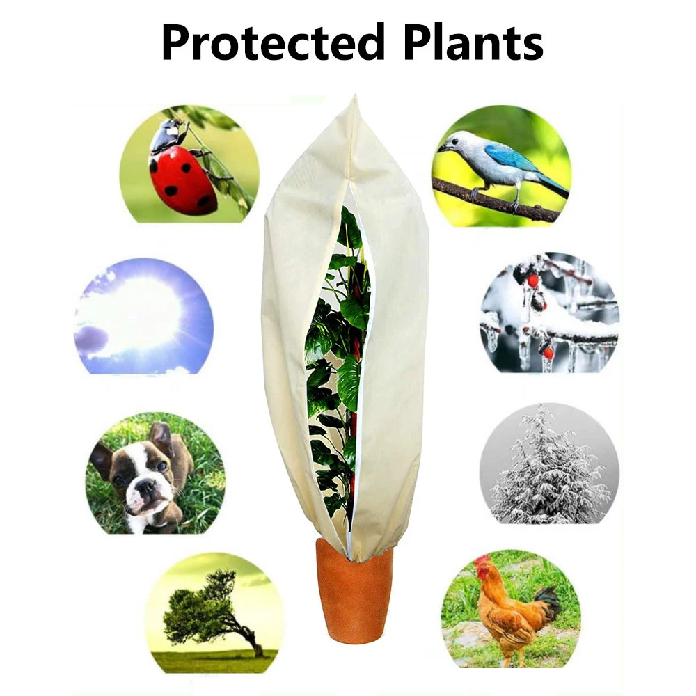 Reusable Plants Frost Protection Cover Winter Warm Cover for Outdoor Yard Garden Plants Small Tree Plant Winter Protection Bag