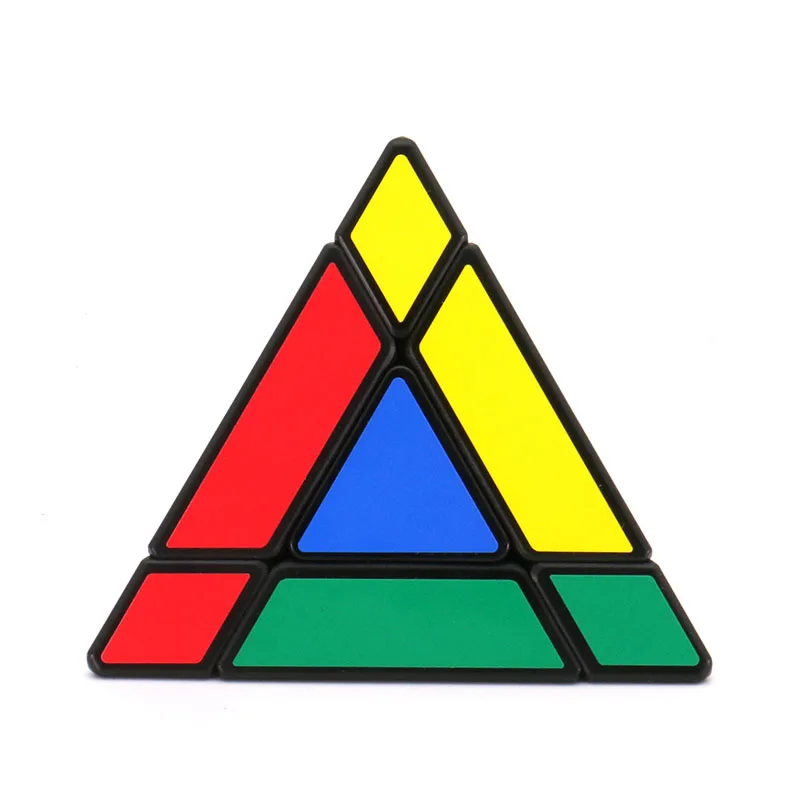 Meffert's Jing's Falt Pyraminx Edge 스큐브 베개, Adam G. 코완 매직 큐브 트위스트 퍼즐, 블랙 바디 초보자 장난감, 두뇌 티저