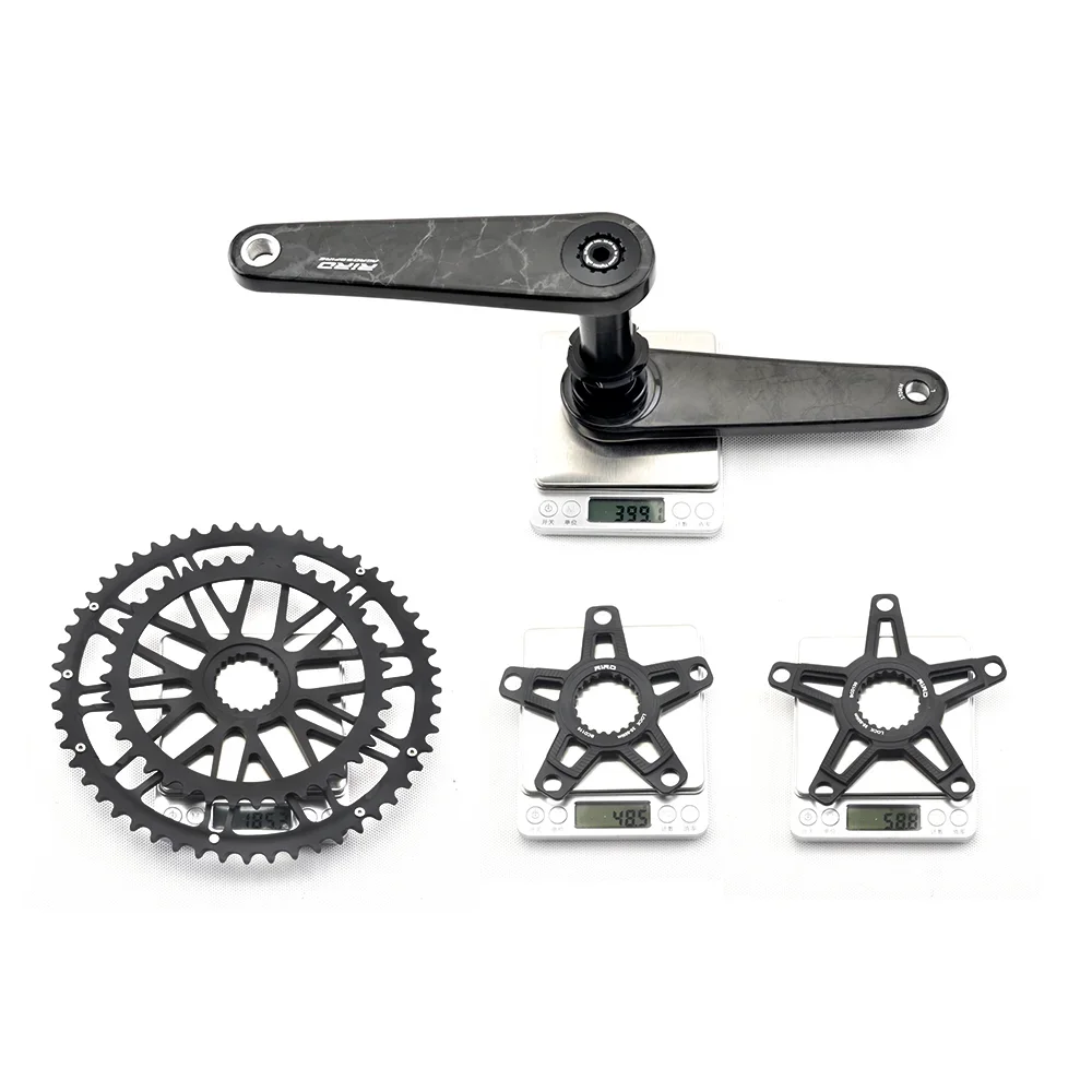 RIRO ACF Carbon Fiber Road Crankset 29MM 50-34 52-36 53-39T 11/12 Speed - Image 4