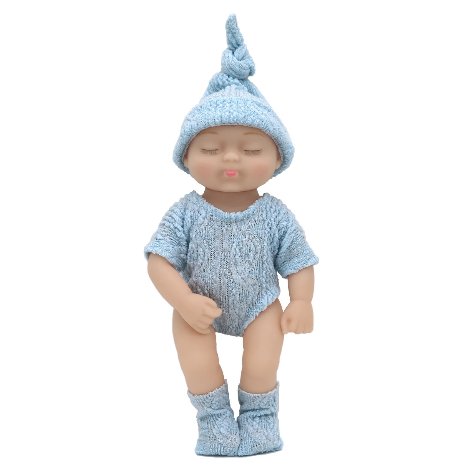 7.68inch / 19.5cm New Realistic Reborn Soft Doll and Clothes Mini Sleeping Easter Gift