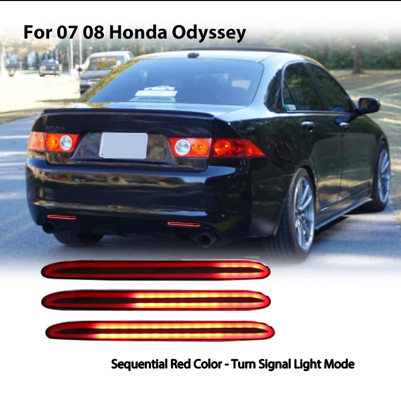 2PCS Auto LED Rear Bumper Reflector Light For Honda Acura TSX For Accord Odyssey