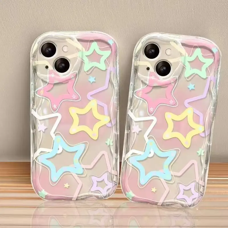 Vibrant Galaxy Clear Wave TPU Phone Case