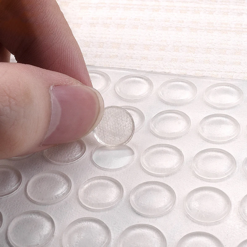 50-500pcs Self-Adhesive Clear Door Stop Rubber Damper er Cabinet Bumpers Silicone Furniture Dots Cushion Protective Pads