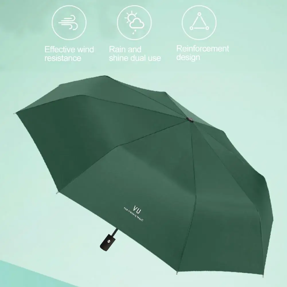 Parapluie Pliant Anti-UV Et Coupe-vent – Noir – Compact – Neuf