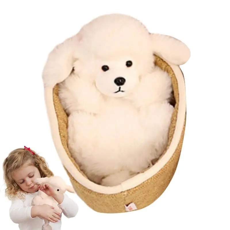 Animal Plush Cute Cradle-Hugging Plush Toy Cute Cradle Hugging Plush Toy Stuffed Poodle Raccoon Soft Animals Plush For Girls